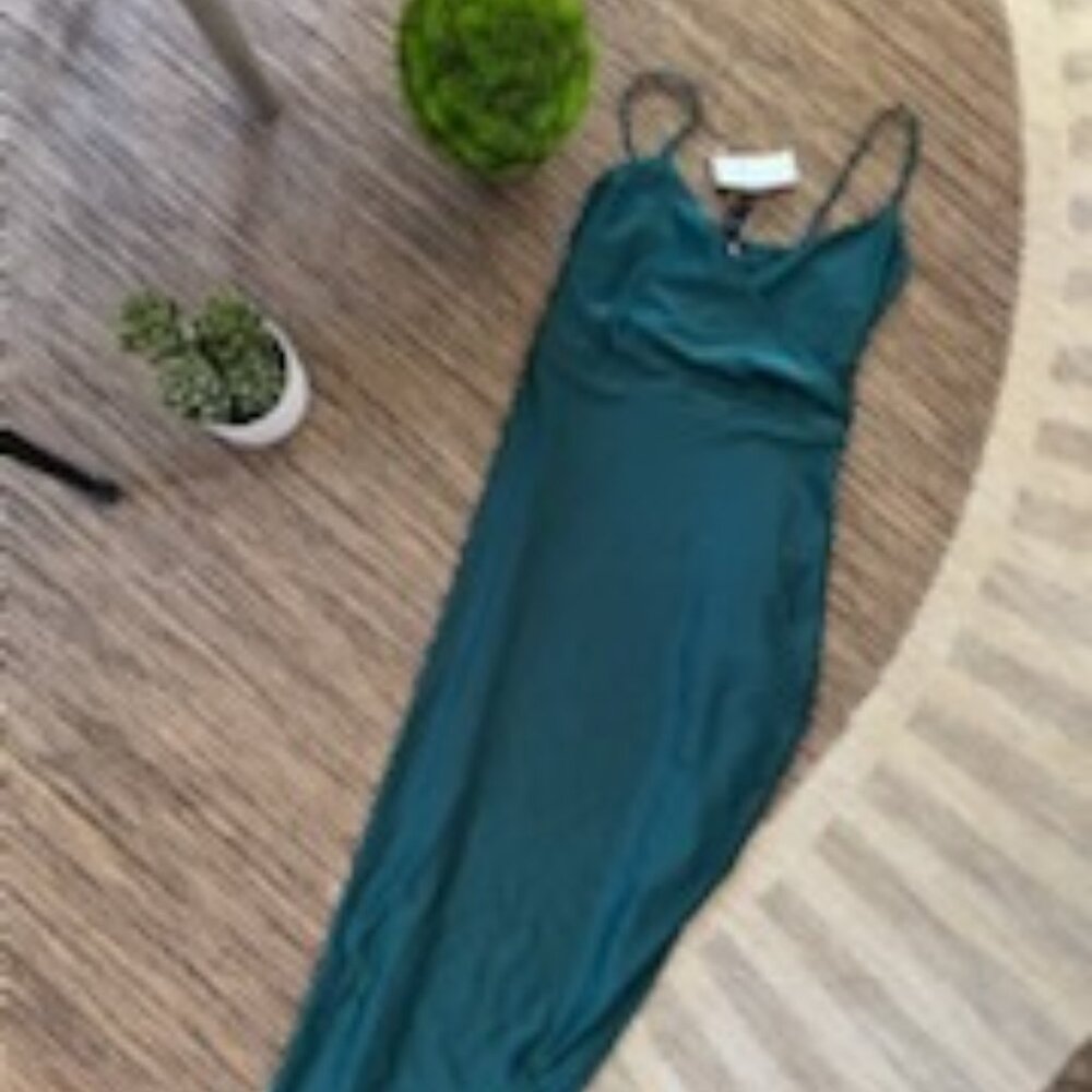 Windsor Teal Asymmetrical Dress